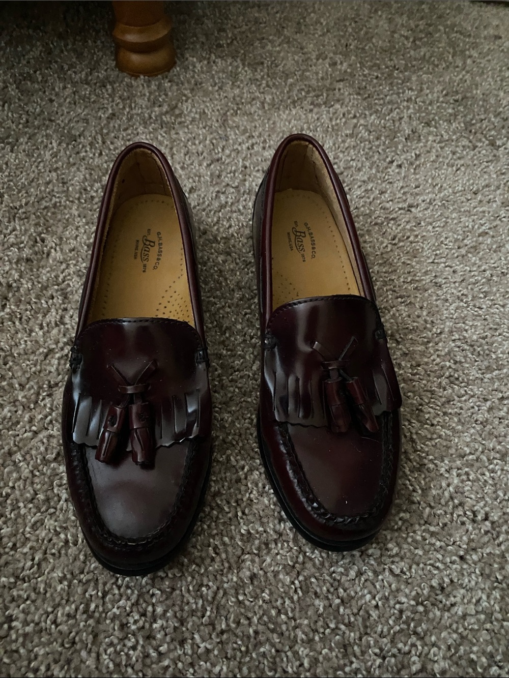 Bass Women’s Tassel Kiltie Leather Loafers Brown